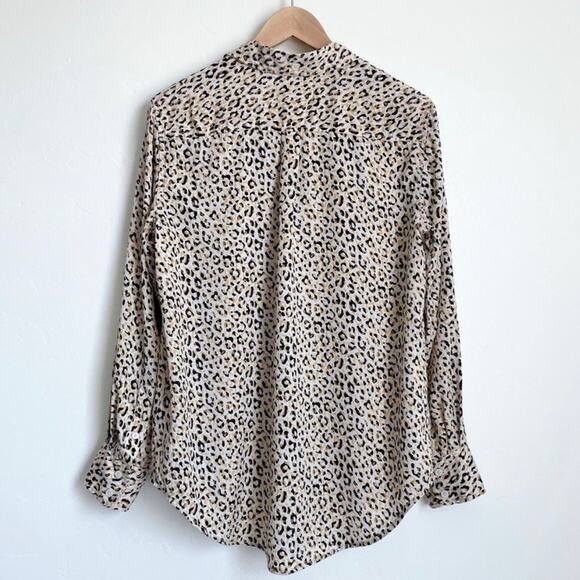 Current/Elliott Gold Leopard Print Derby Button-Up Shirt - Picture 9 of 10